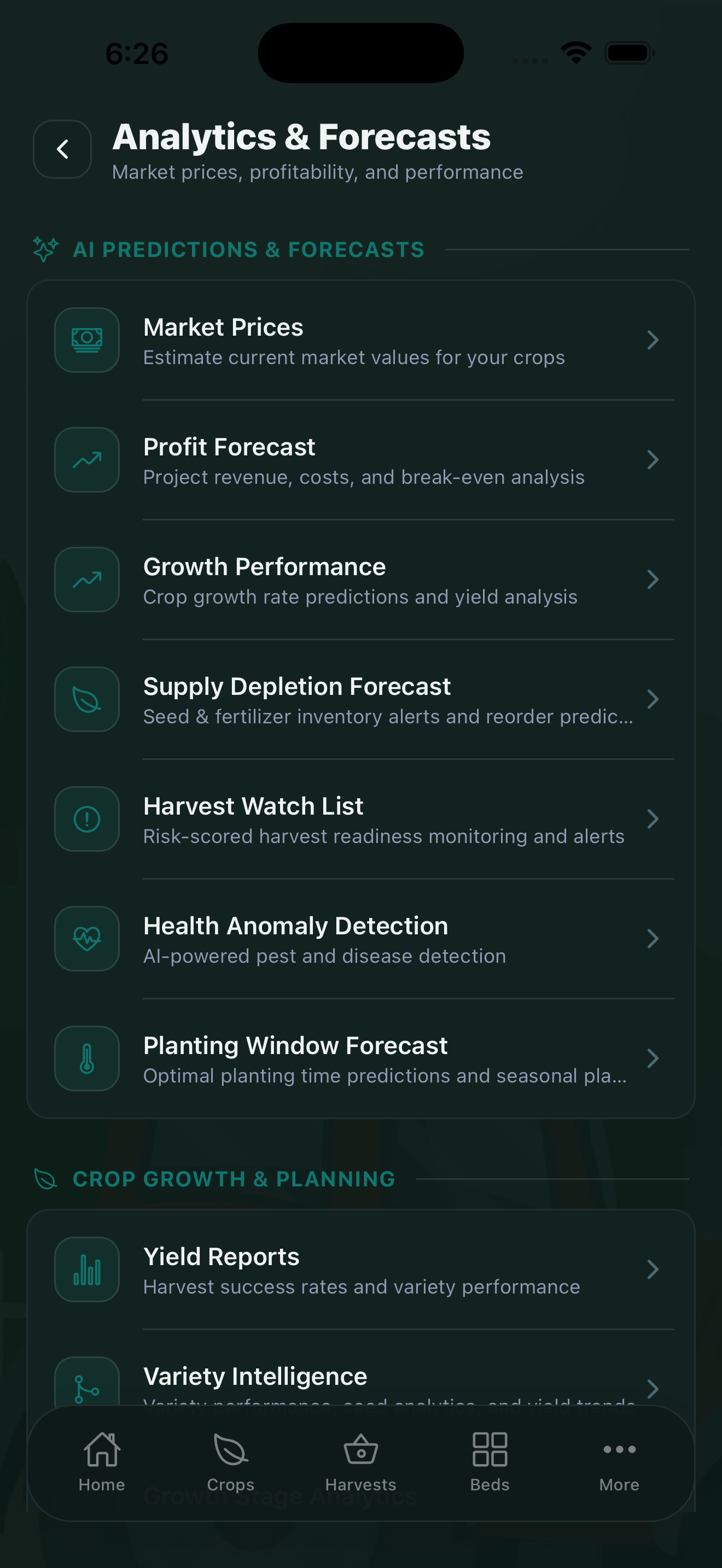 Analytics & Forecasts